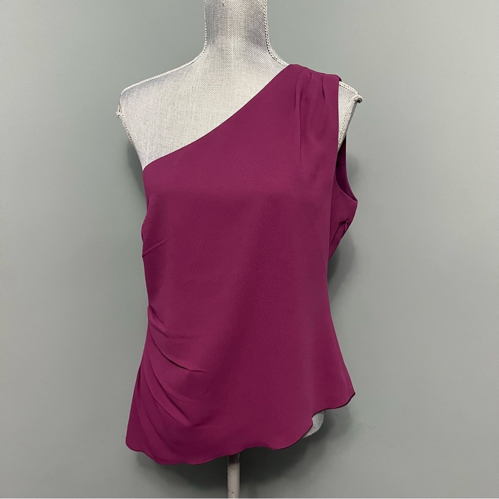 WHITE HOUSE BLACK MARKET NWT one shoulder blouse size 8 wedding guest
